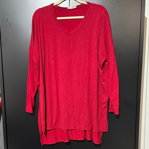 Zenana Outfitters Tops - Zenana | Maroon | V-Neck Tunic style long sleeve | Size XL | Women’s